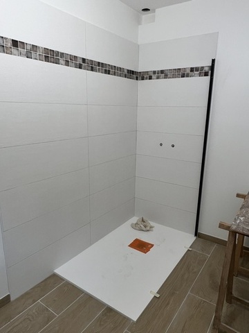 Rénovation avec douche à l'italienne à Cugnaux